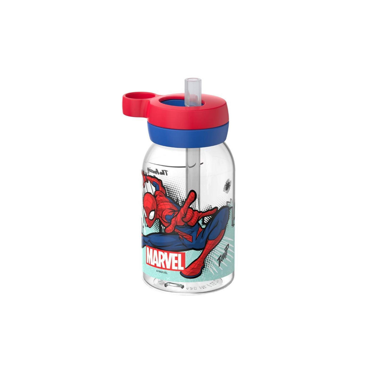 TRINKFLASCHE MIT TRINKHALM Campus Spiderman 450 ml - Rot, Kunststoff (450L) - Mepal