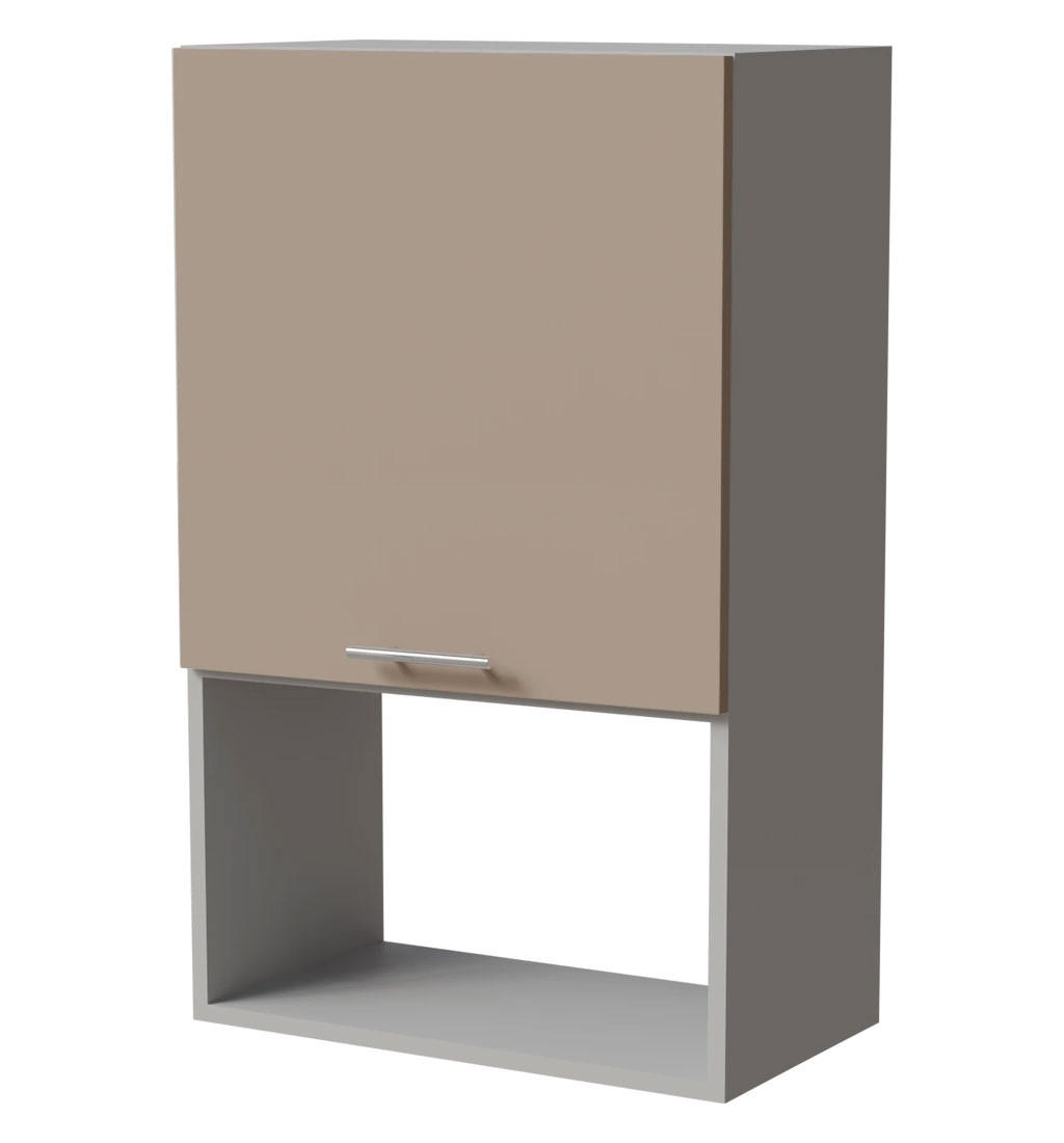 MIKROWELLENUMBAUSCHRANK Brerra W4MK/60 Grau / RAL 1019 graubeige Matt 60 /32,5 / 96cm - Graubraun/Grau, Holz/Holzwerkstoff (60/96/32.5cm) - Feldmann-Wohnen