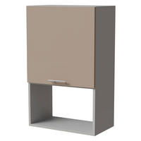 MIKROWELLENUMBAUSCHRANK Brerra W4MK/60 Grau / RAL 1019 graubeige Matt 60 /32,5 / 96cm - Graubraun/Grau, Holz/Holzwerkstoff (60/96/32.5cm) - Feldmann-Wohnen