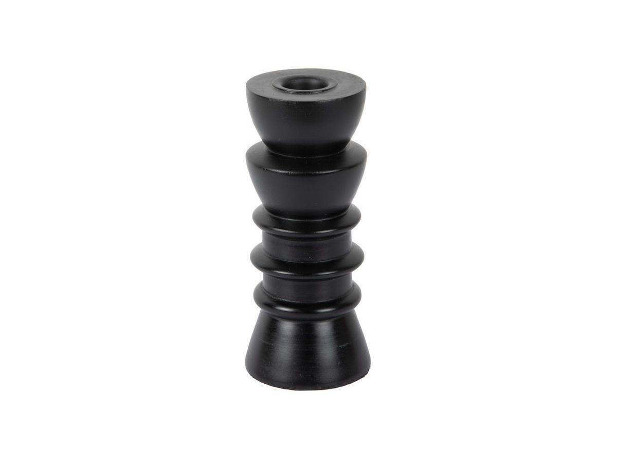 KERZENHALTER Modelar Schwarz 6.5/6.5/20 cm - Schwarz, Holz (6.5/20/6.5cm) - Present Time