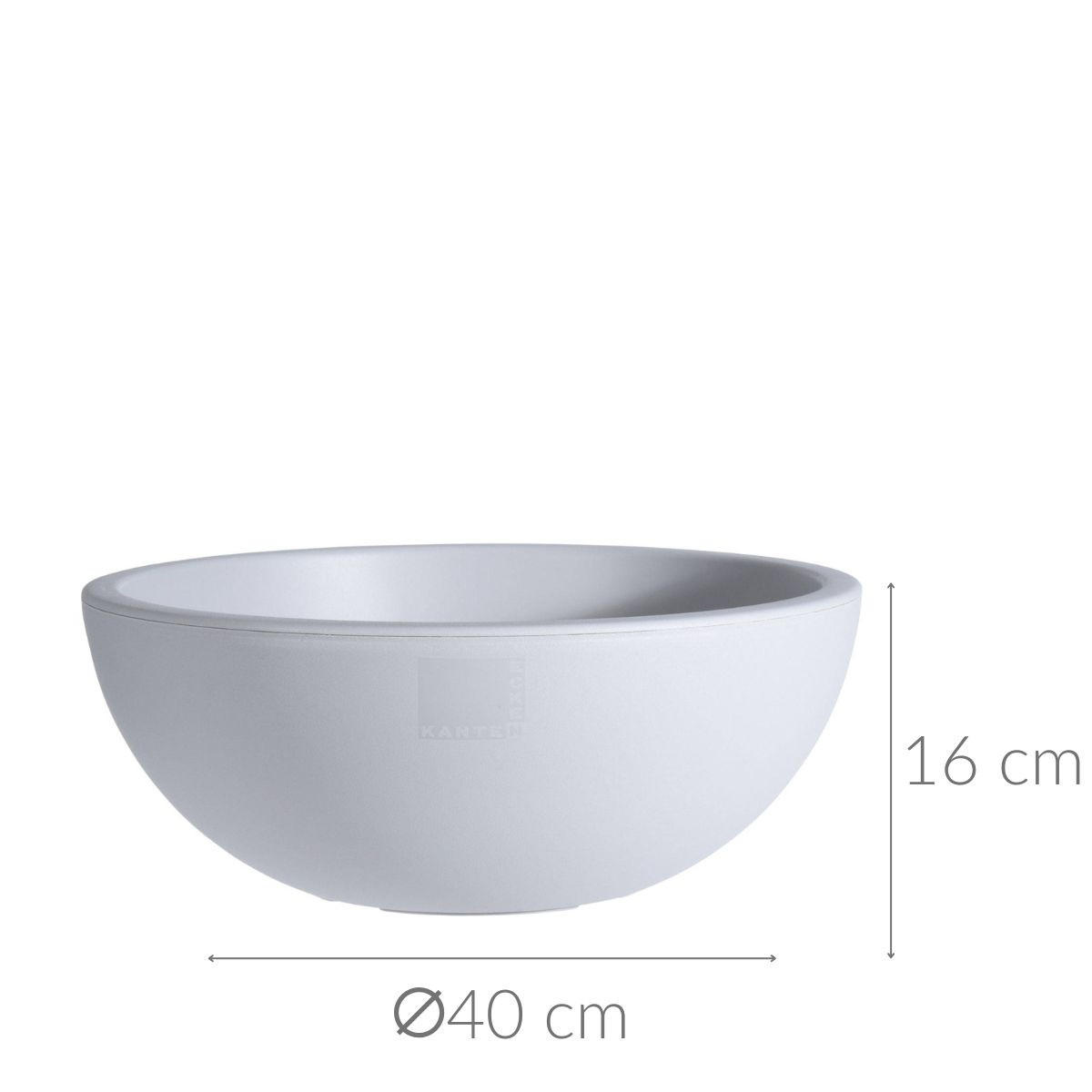 BLUMENTOPF Kunststoff Ø 40 cm - Hellgrau, Kunststoff (40/16cm) - Home Styling Collection