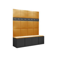 GARDEROBEN-SET Orion V - Graphitfarben/Orange, Holzwerkstoff/Kunststoff (168/186/46cm) - MIRJAN24