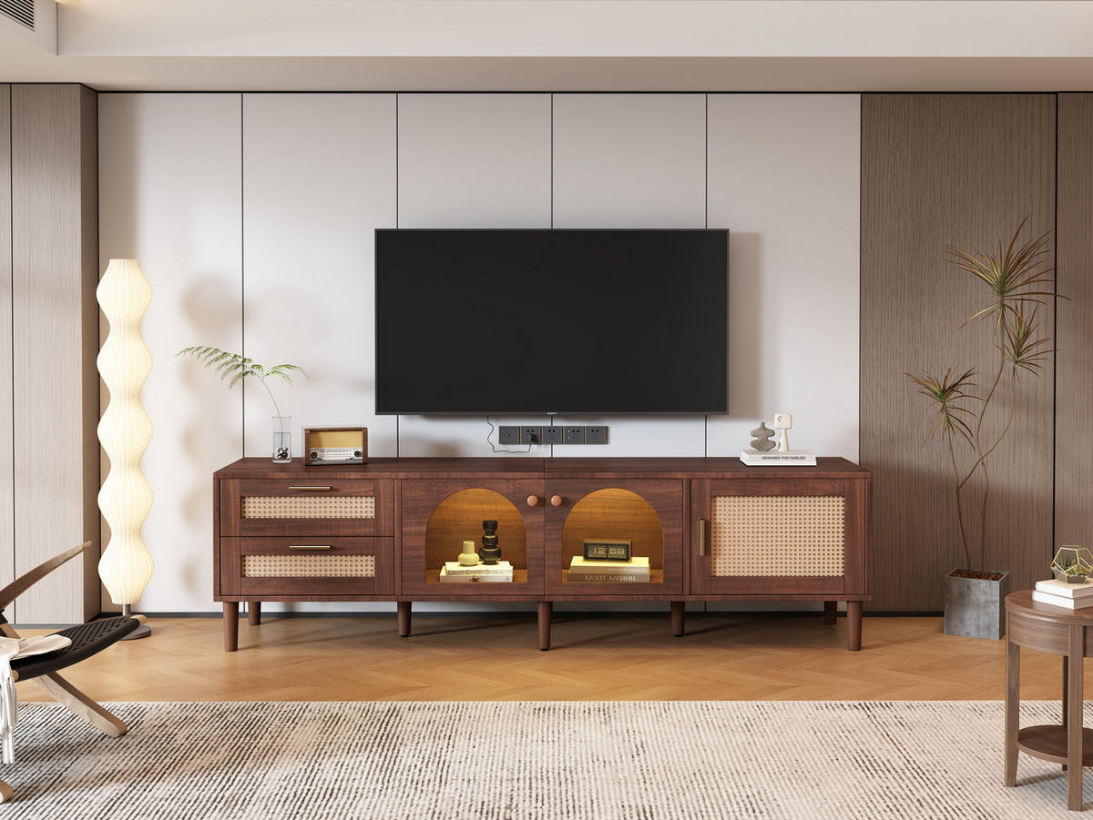 TV-MÖBEL Braun 180/40/50 cm - Braun, Holzwerkstoff (40/50/180cm) - Urban Meuble