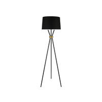 STEHLAMPE LUNA - Schwarz, Metall (21.5/21.5/165cm) - Home Deluxe