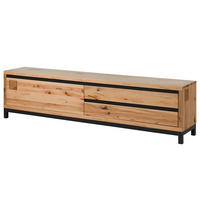 TV-BOARD Kernbuche 220x40x56 natur geölt VILLANDERS #154 - Hellbraun, Holzwerkstoff (220/56/40cm) - Massivmoebel24