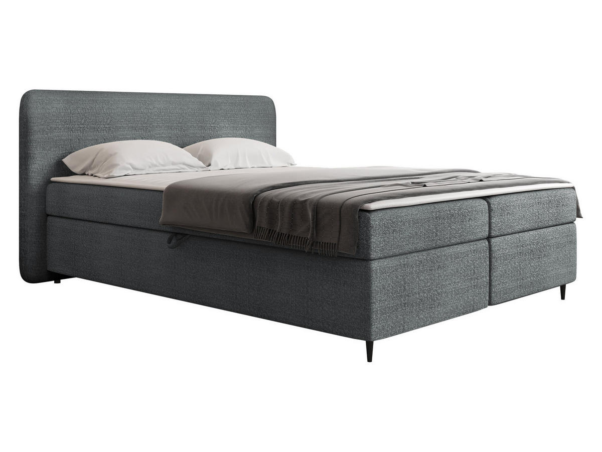 BOXBETT Boho II - Schwarz/Grau, Holz/Holzwerkstoff (160/200cm) - MIRJAN24