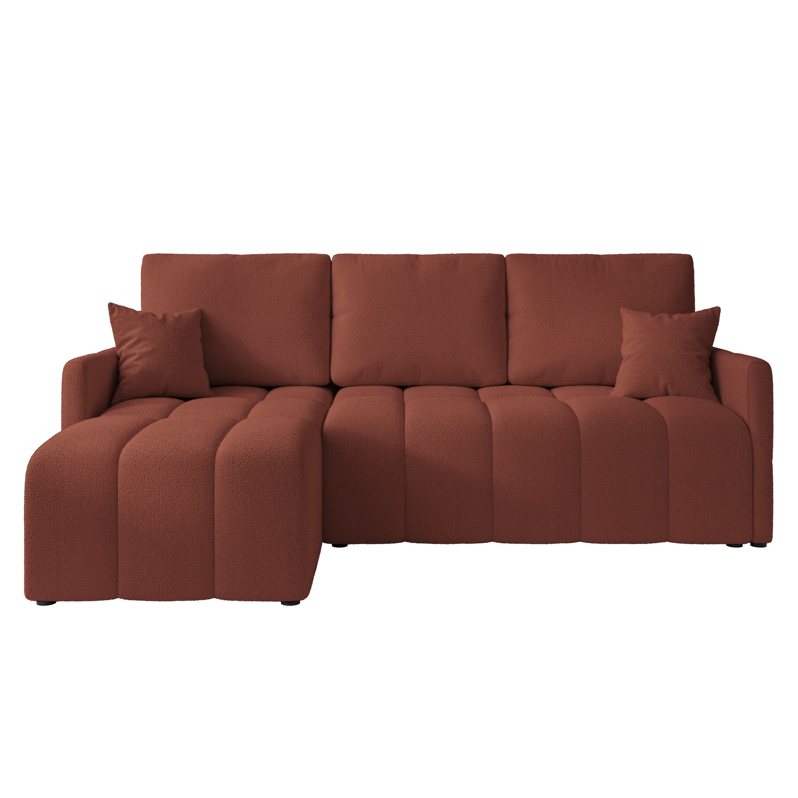 ECKSOFA LUPOO mit Schlaffunktion und Bettkasten Braun - Braun, Holzwerkstoff/Kunststoff (213/152cm) - Idohome
