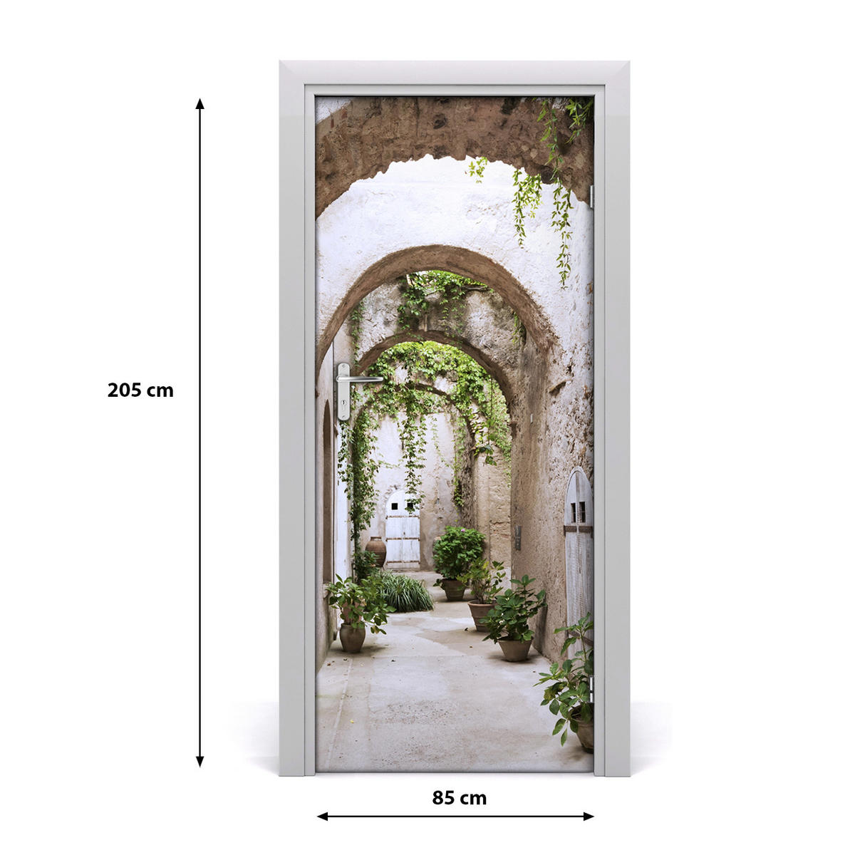 TÜRAUFKLEBER 85x205 cm Dekorativ für Türen - Waldgrün, Kunststoff (85/205/0.01cm) - TULUP