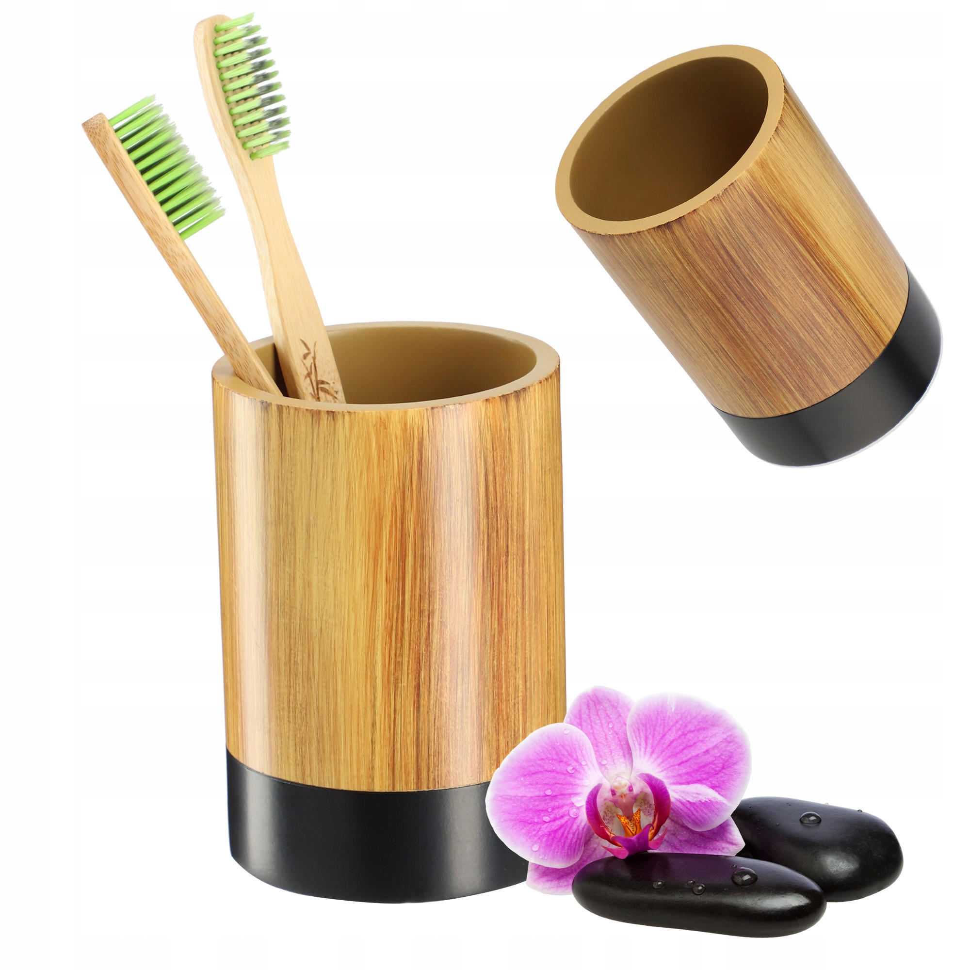 BADEZIMMERBECHER 7 x 11 cm, braun - Braun, Kunststoff (8/11cm) - KADAX