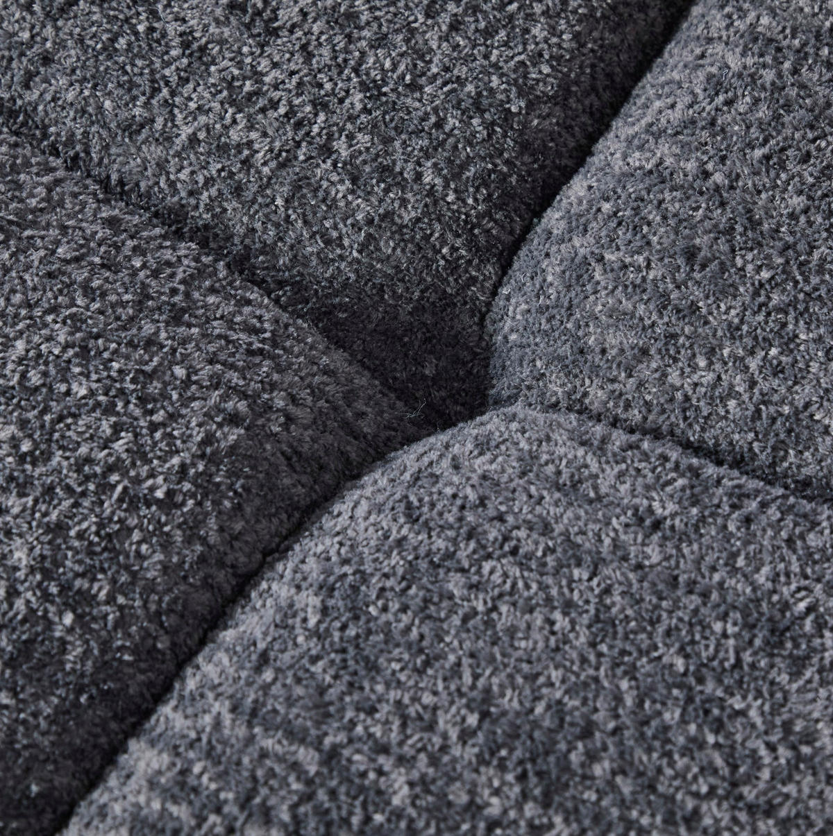 ECKSOFA 260/94,5/80 cm modular, montagefrei mit Samtbezug und tiefem Sitz, Dunkelgrau - Dunkelgrau, Textil (260/95.5cm) - Redom