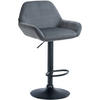 BARHOCKER Samt dunkelgrau - Dunkelgrau/Schwarz, Textil/Metall (51/89/52cm) - CLP