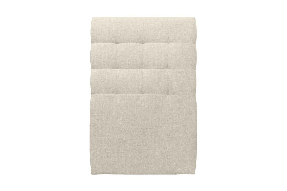 KOPFTEIL gepolstert - Gesteppt – hellbeiger Stoff - 90 cm - Beige, Holz (90/120/10cm) - Sommeil de Plomb