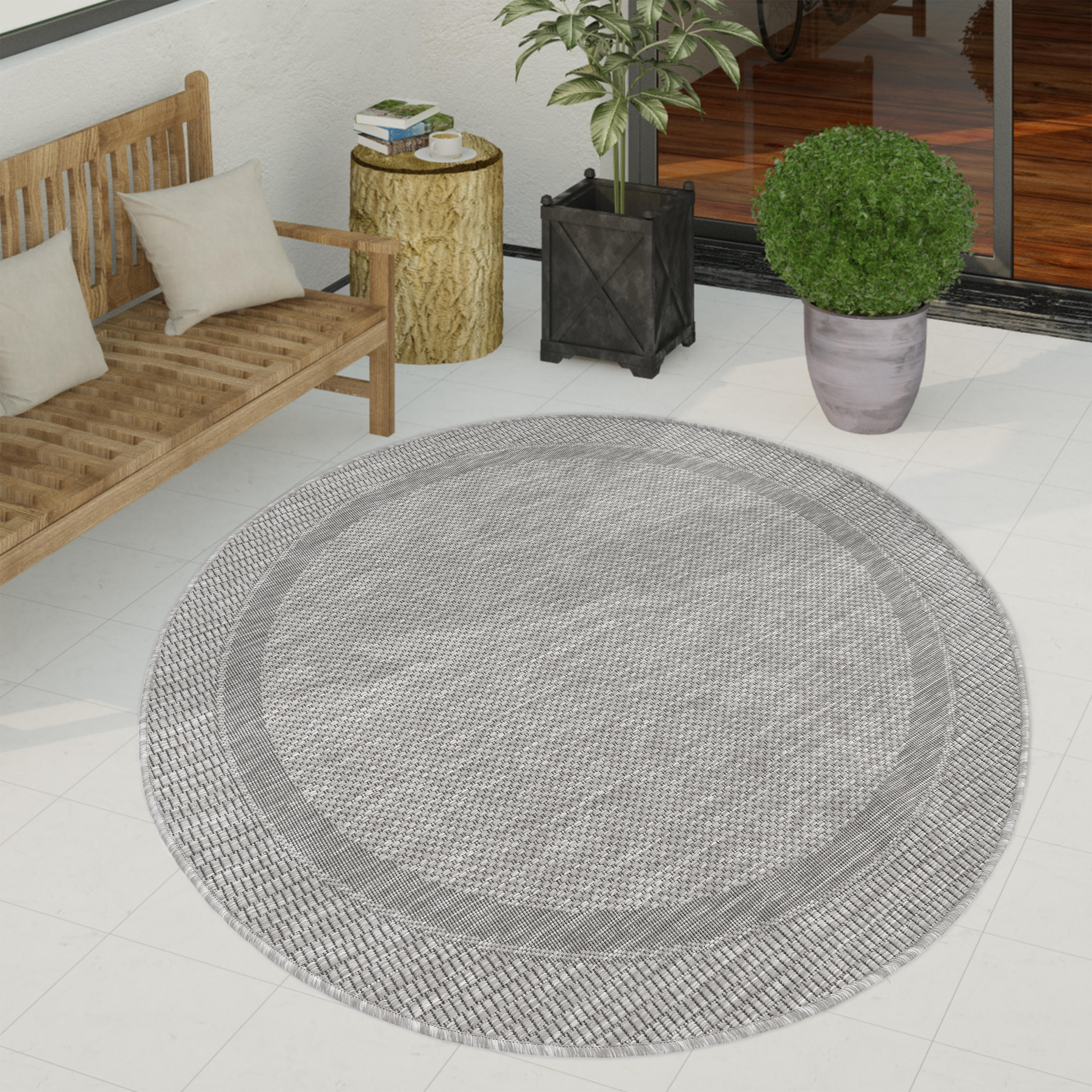 OUTDOORTEPPICH 200/200 cm Roma 272 - Grau, Textil (200/200cm) - Paco Home