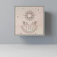 SIDEBOARD DELICATE BEAUTY, Grau, 57,5x42x57,5 cm, Ohne Füße - Multicolor/Grau, Holzwerkstoff (57.5/57.5/42cm) - SpaceRebels