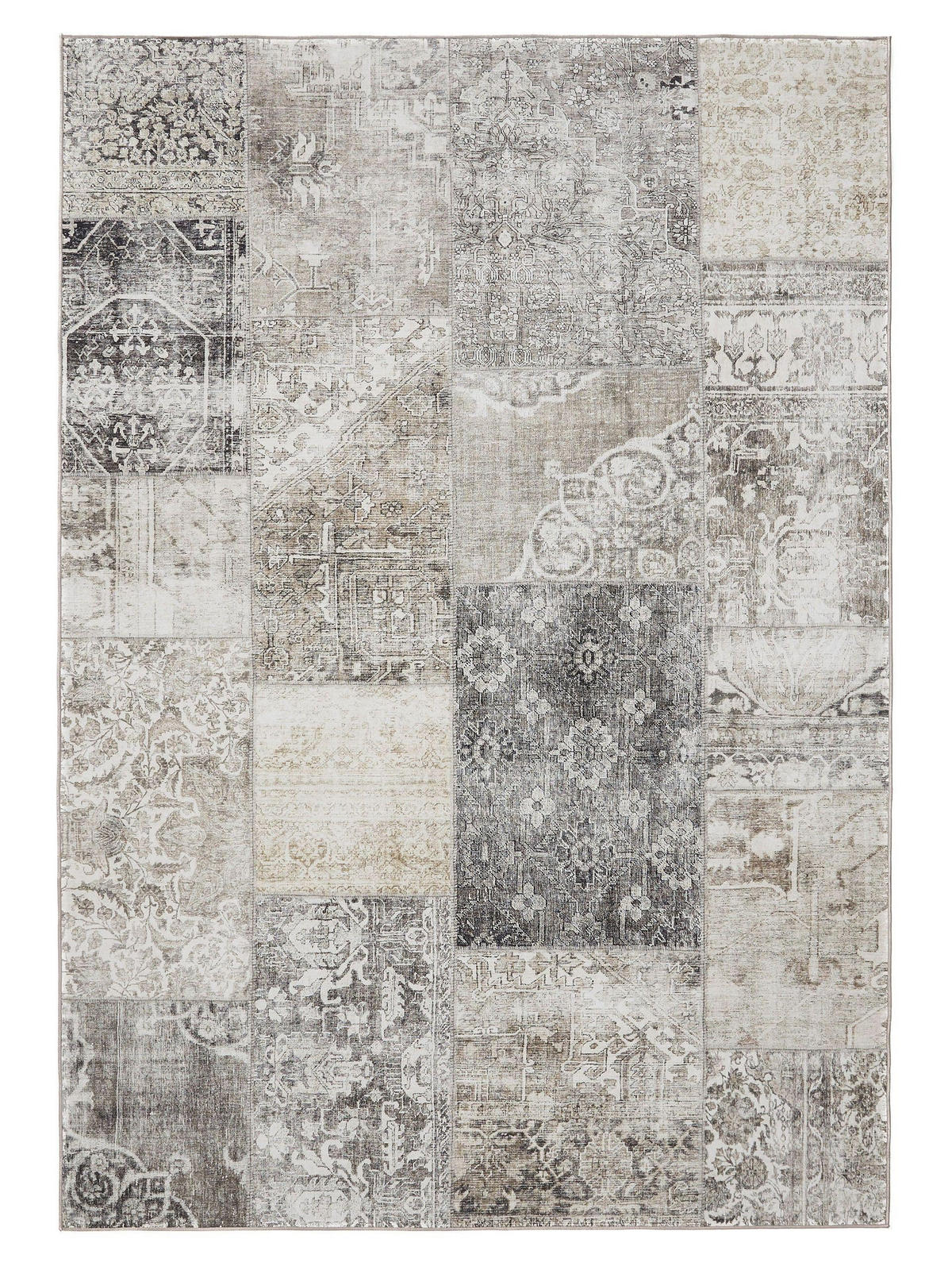 VINTAGE-TEPPICH George waschbar 200x300 cm - Grau, Kunststoff (200/300cm) - benuta