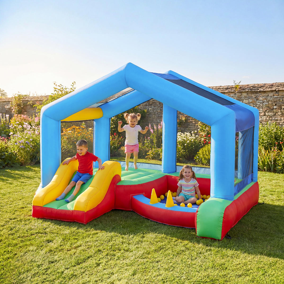 HÜPFBURG DE-18570 Mehrfarbig - Multicolor, Kunststoff (290/230/200cm) - ComfortXL