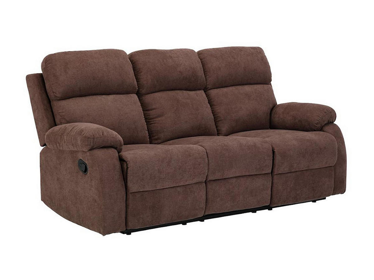 RELAXSOFA 3-Sitzer - Stoff - Braun - TOLZANO - Braun, Textil (201/100/96cm) - Vente-Unique