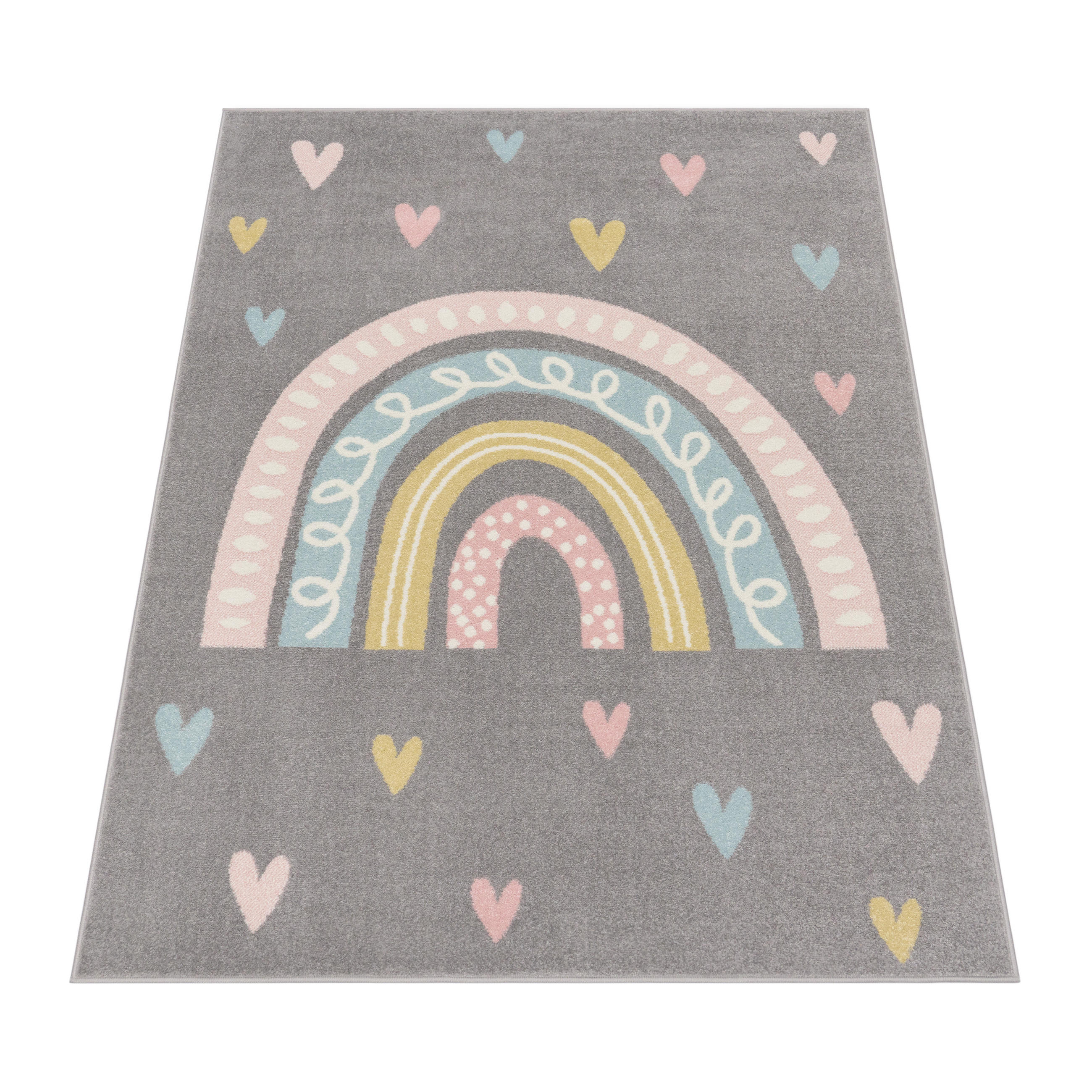 Paco Home Kinderteppich Grau 80x150 cm