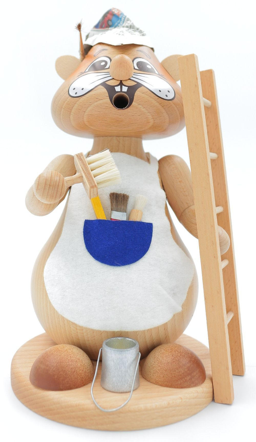RAUCHFIGUR Hamster Maler 24 cm - Multicolor, Holz (15/1/0.1cm)