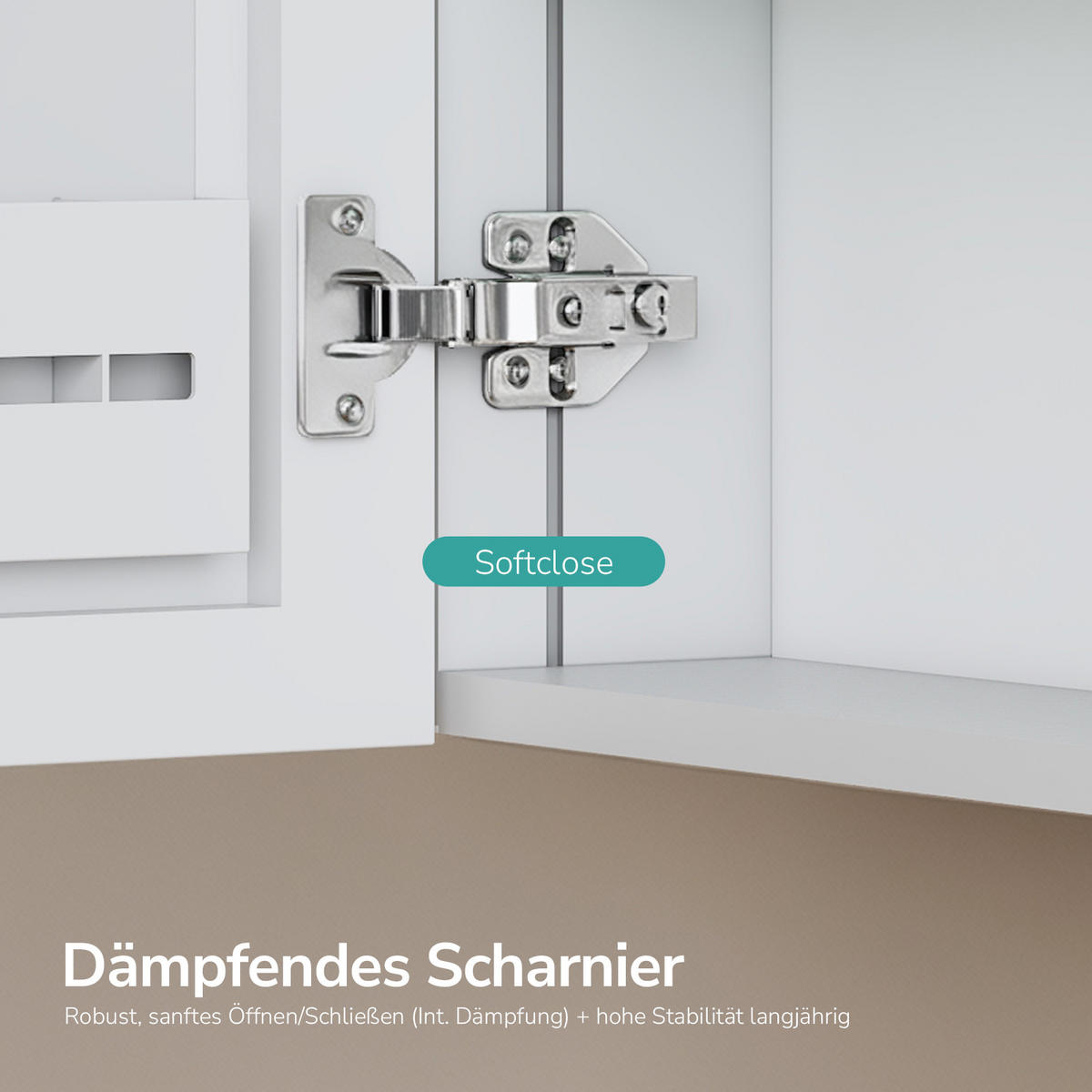 SPIEGELSCHRANK doppeltürig mattweiß 65/60/14,5 cm - Weiß, Glas (60/65/15cm) - EMKE