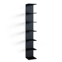 STENSKA POLICA Paolo Črna 30 x 190 cm - črna, leseni material (30/190/28cm) - Vicco