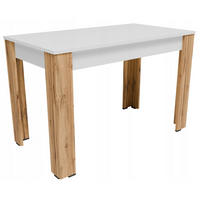 TISCH CR3- STERN Weiß-Wotan Eiche 110/60/72,6 cm - Eiche Wotan/Weiß, Holzwerkstoff (60/110/72.6cm)