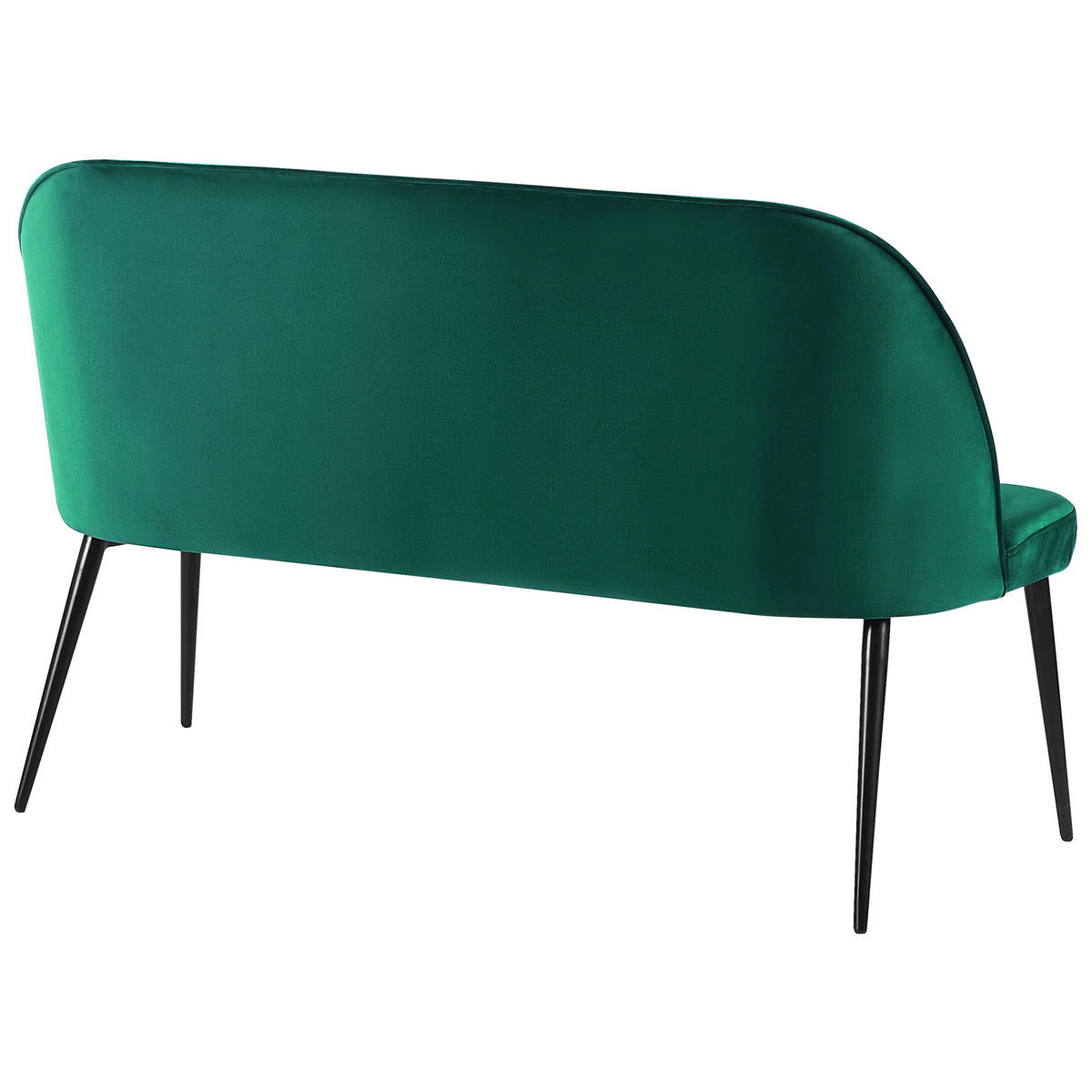 2-SITZER-KÜCHENSOFA Samtstoff Dunkelgrün Osby - Dunkelgrün, Textil (130/85/49cm) - Beliani