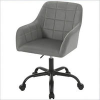 DREHSTUHL Klassisch Dunkelgrau, Metall & Samt, drehbar & rollbar, 60,5 x 58 x 85 cm - Grau, Metall (60.5/85/58cm) - Albatros