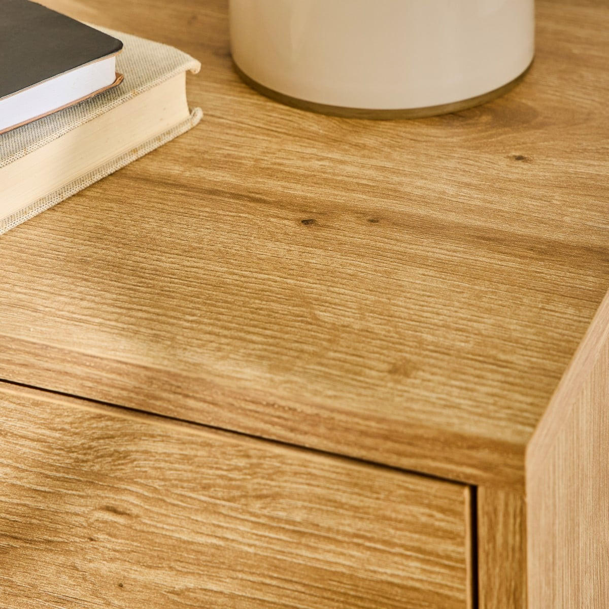 HOCHKOMMODE mit 5 Schubladen und Metallfüßen 45/38/100 cm - Eschefarben, Holzwerkstoff (38/100/45cm) - Calicosy