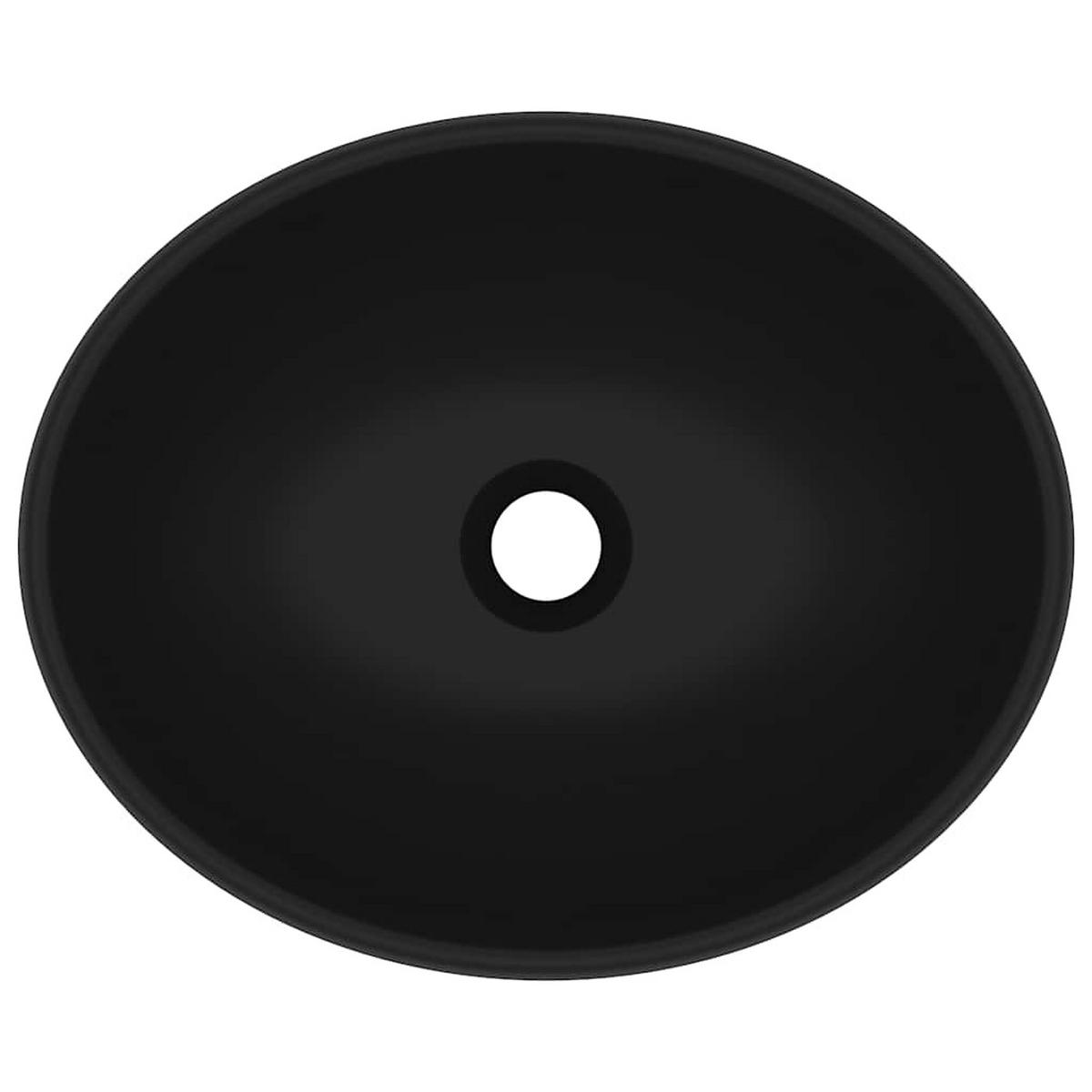 WASCHBECKEN Lange 40/33/13.5 cm - Schwarz, Keramik (40/13.5/33cm) - Nettlife