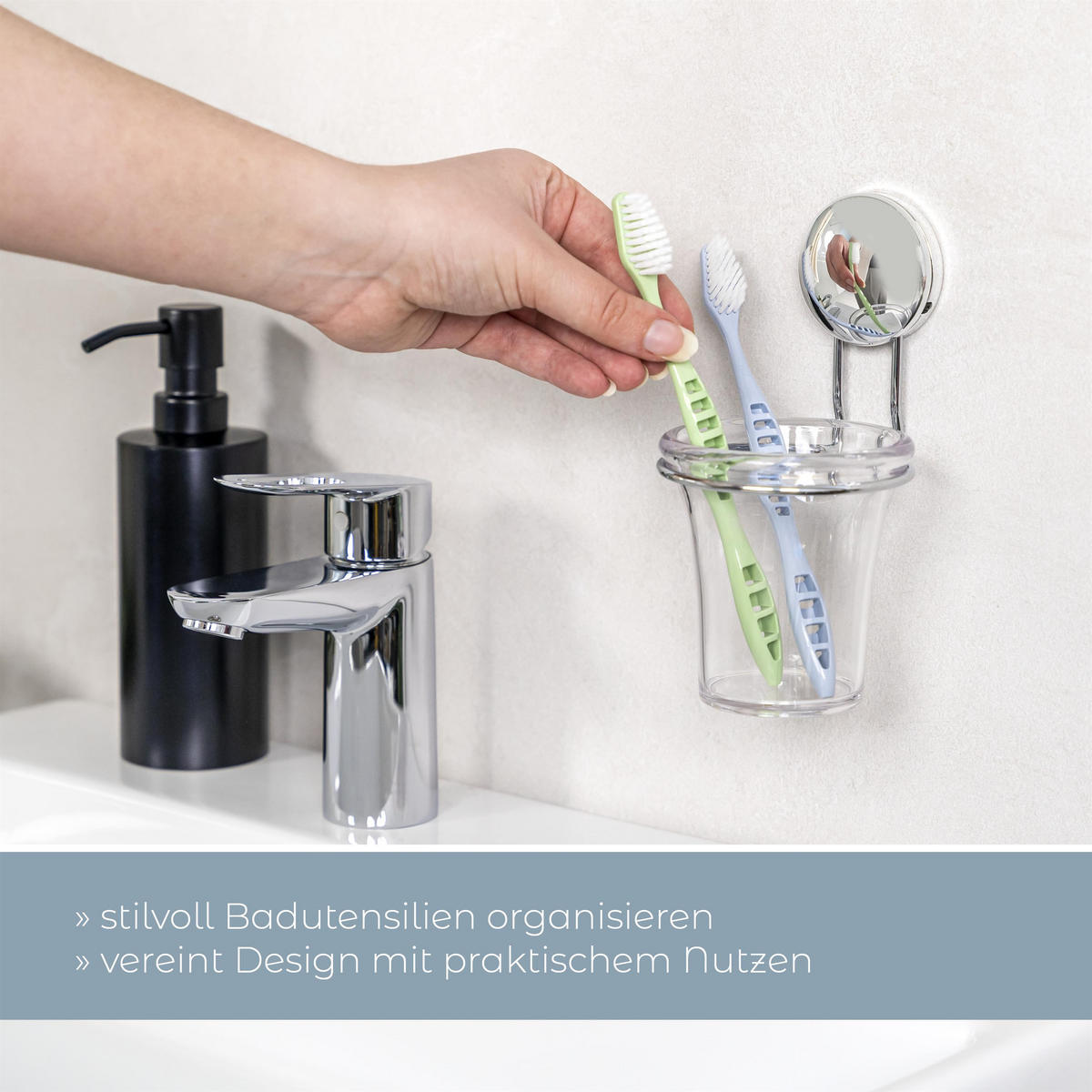 WATTESTÄBCHENHALTER MOON-LOC, transparent - Edelstahlfarben, Kunststoff (89/117/89cm) - bremermann