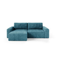 ECKSOFA Natalia - Blau, Holzwerkstoff/Textil (149/244cm) - Fun Möbel