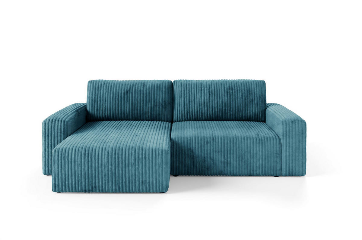 ECKSOFA Natalia - Blau, Holzwerkstoff/Textil (149/244cm) - Fun Möbel