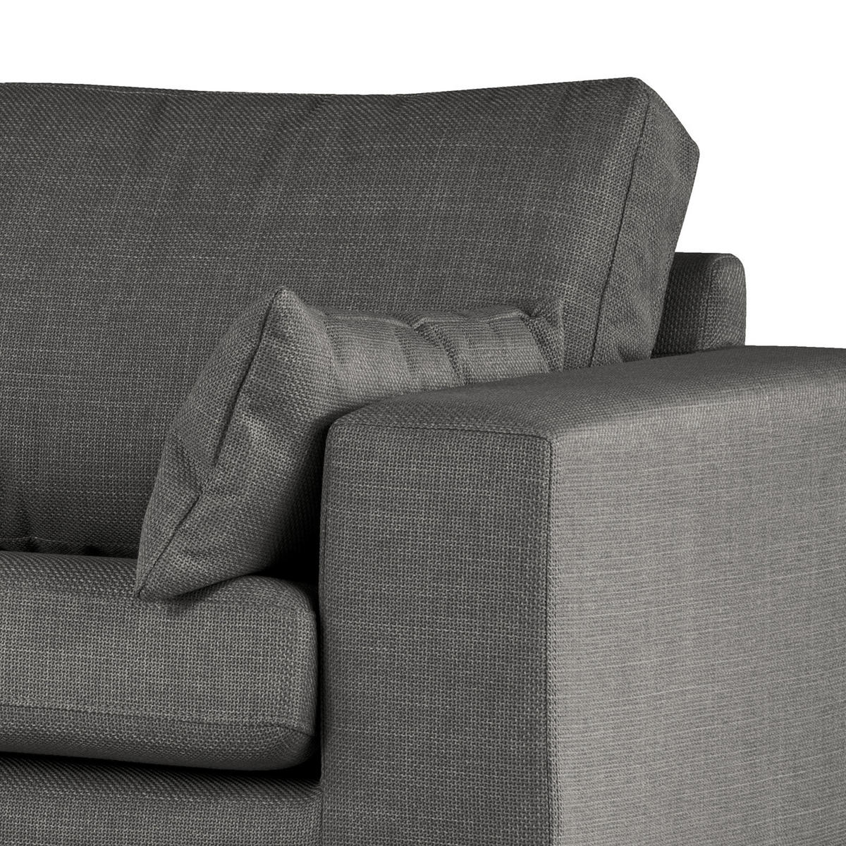 3-SITZER SOFA - Dunkelgrau, Textil (237/81/88cm) - home24