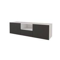 LOWBOARD NOA-2-W 140x40x41 cm - Weiß / Schwarz - Schwarz, Holzwerkstoff (140/40/41cm) - ALTDECOR
