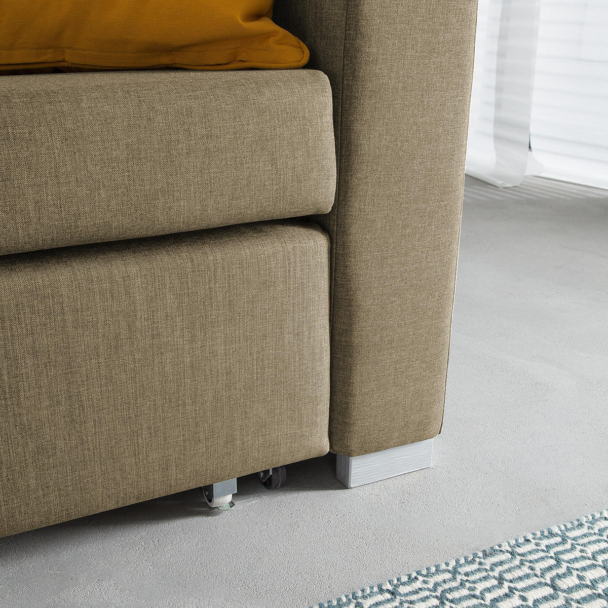 SCHLAFSOFA - Beige, Textil (173/90/90cm) - home24