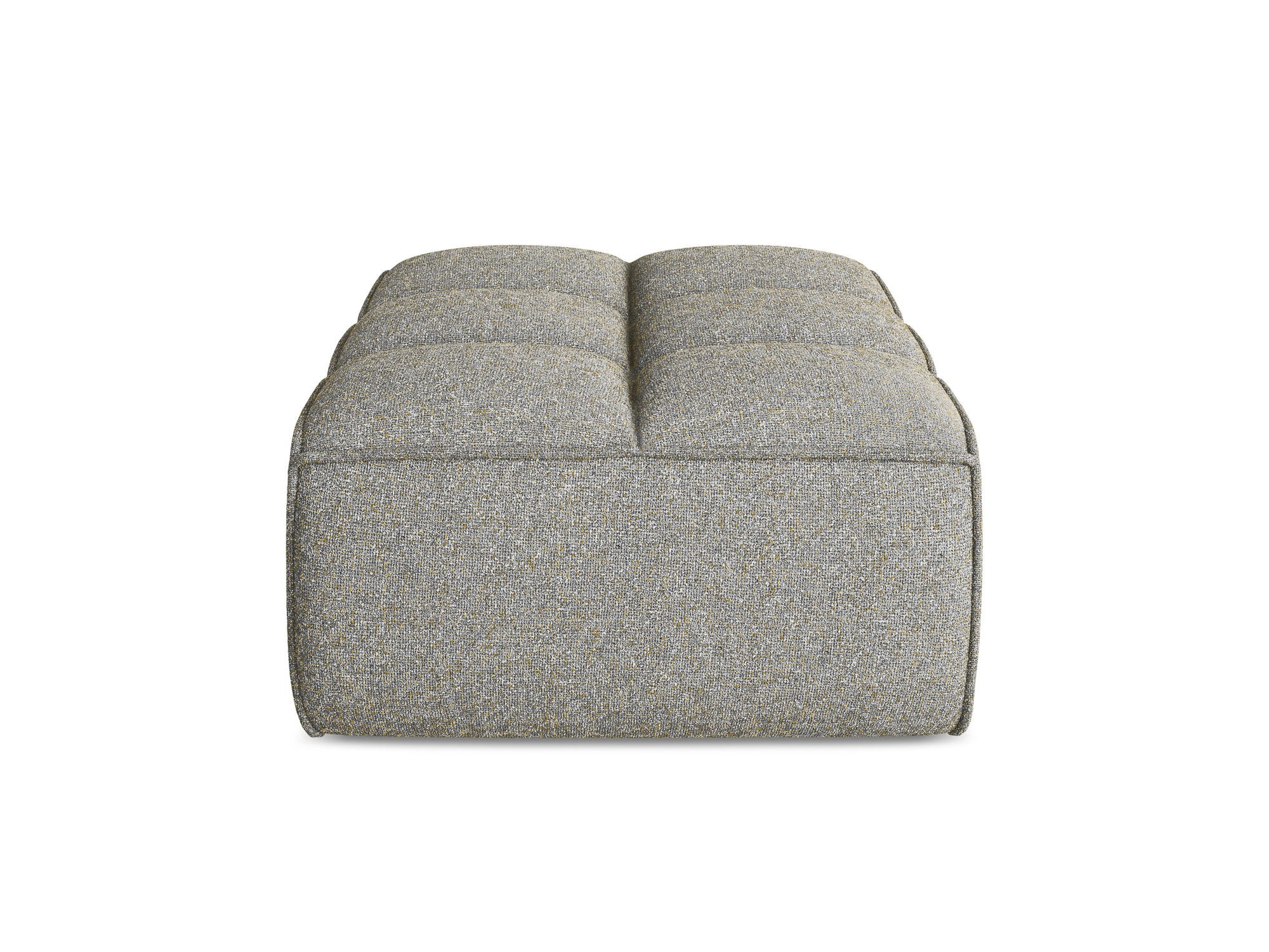 POUF Strukturstoff Stoff Beige - Beige/Schwarz, Kunststoff/Textil (80/43/93cm) - Makamii