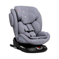 KINDERSITZ i-Felix i-Size hellgrau (40-150cm) Isofix Top Tether 360 Grad Drehung - Hellgrau, Kunststoff (48/59/48cm) - Kikka boo