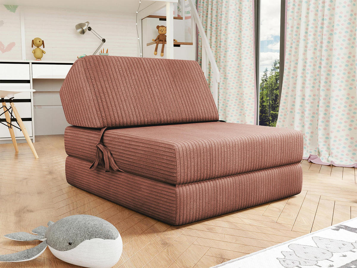 KLAPPSOFA Kevin Cord - Rosa, Textil (73/58/90cm) - MIRJAN24