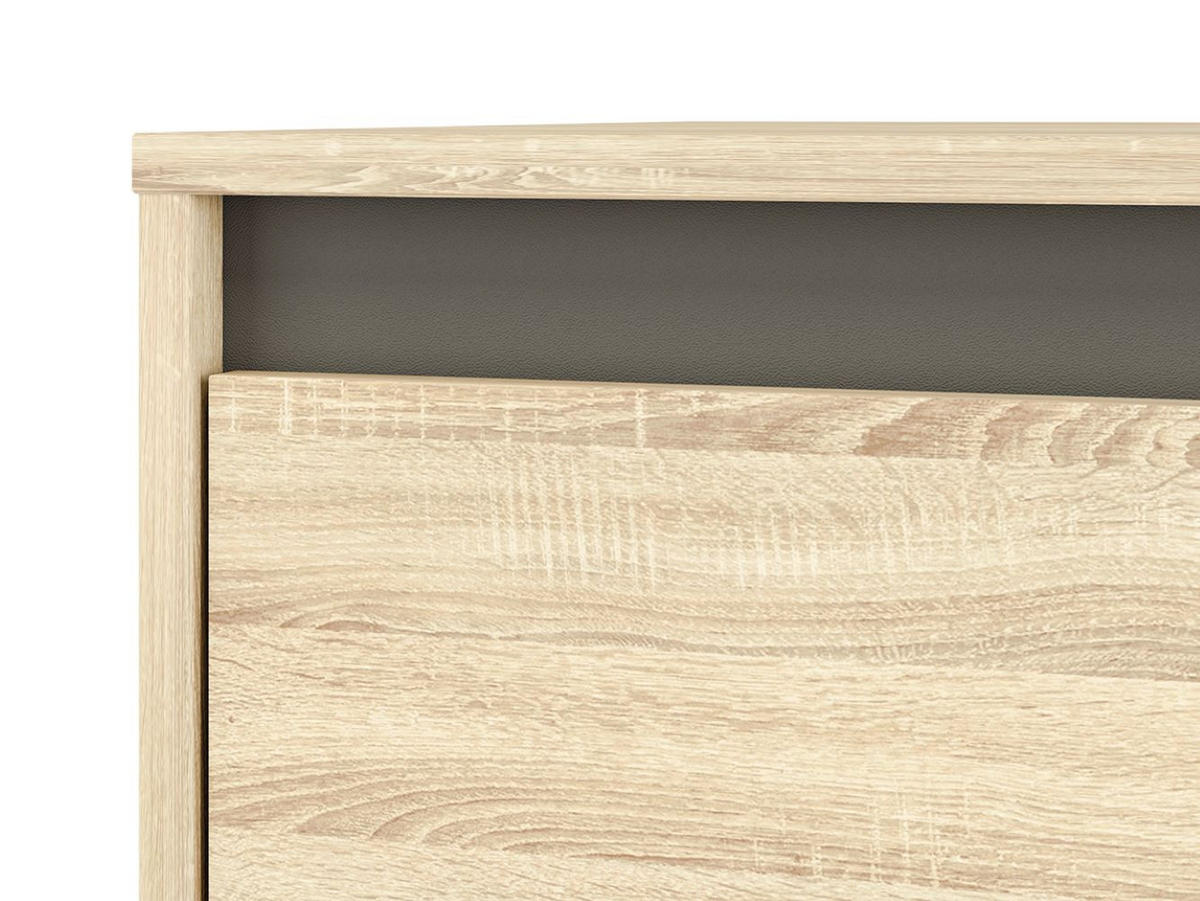 KOMMODE Avo Sonoma Eiche, Absetzung austauschbar 69 / 34 / 85cm - Braun, Holz/Holzwerkstoff (69/85/34cm) - Feldmann-Wohnen