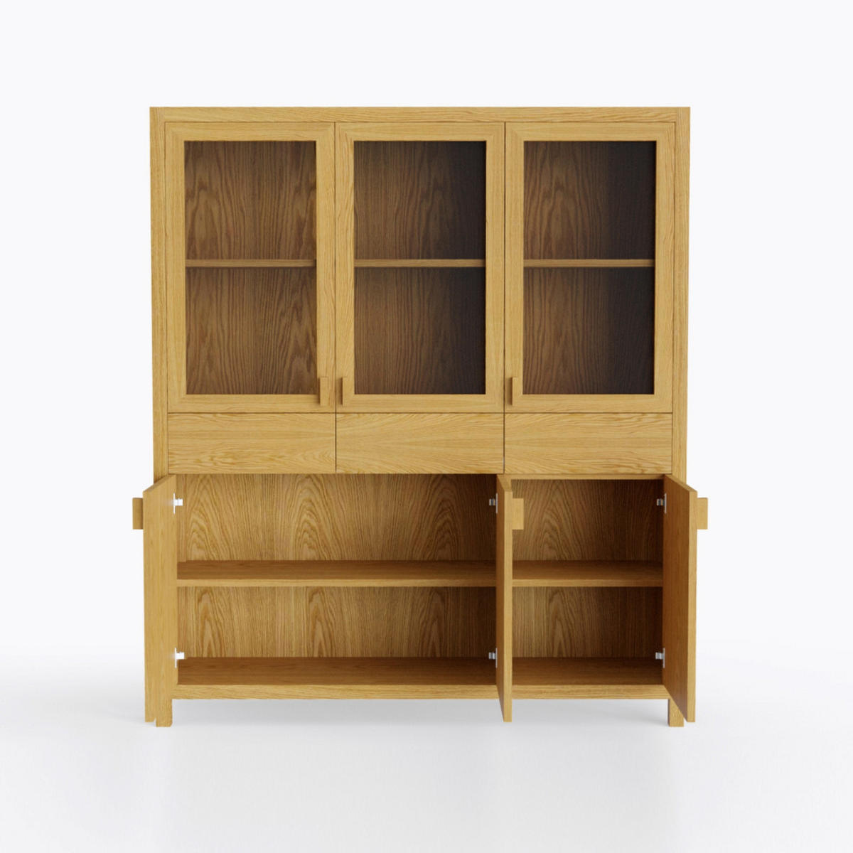 ANRICHTE aus Eiche für Wohnzimmer DAVOS - Eichefarben, Holz (155/170/40cm) - Rawood Furniture