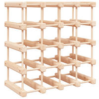 WEINREGAL Für 20 Flaschen 46,5/23/46,5 Cm Massivholz Kiefer - Braun, Holz (46.5/46.5/23cm) - vidaXL
