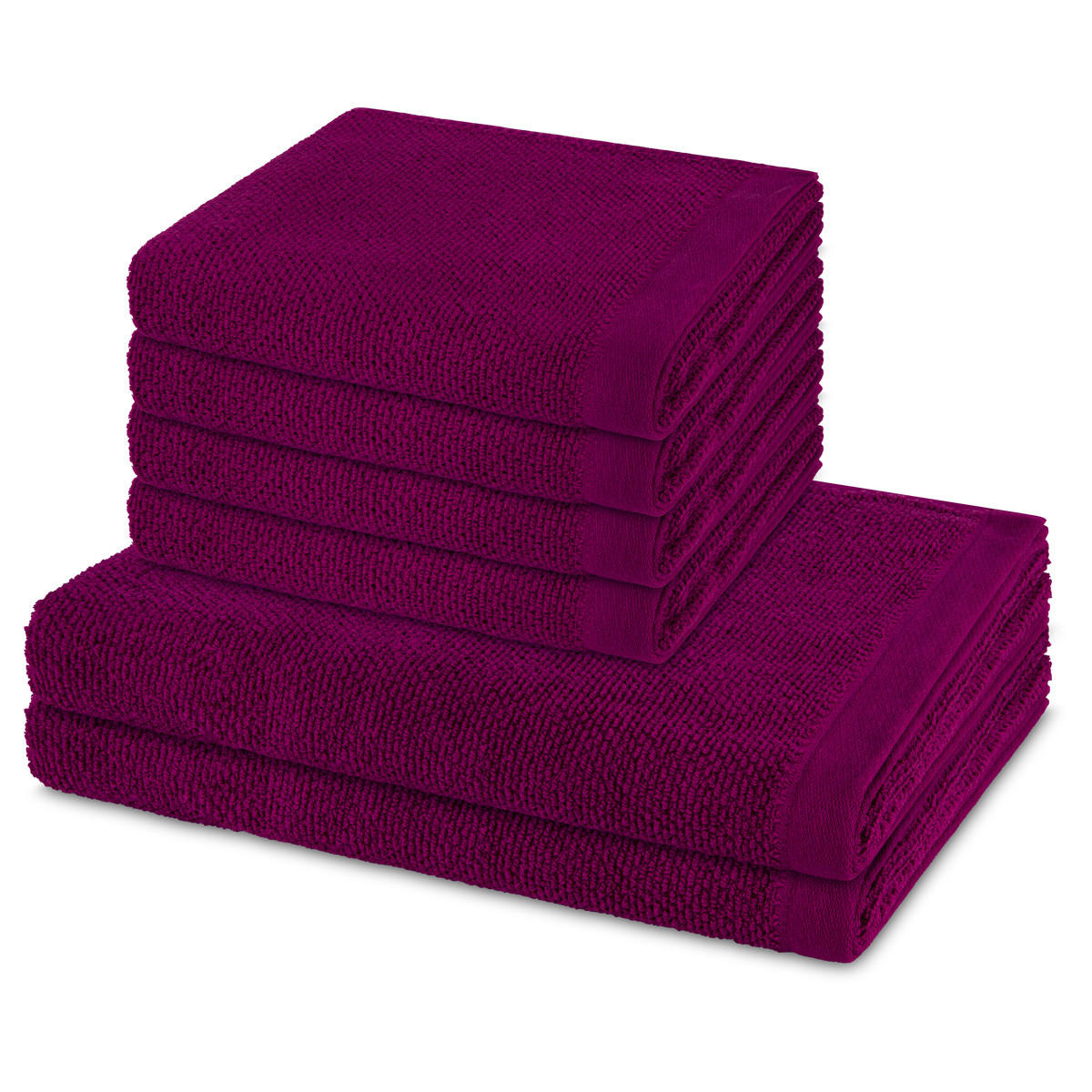 FROTTIERSET Bliss 6-teilig - Lila, Textil (50/100cm) - MÖVE