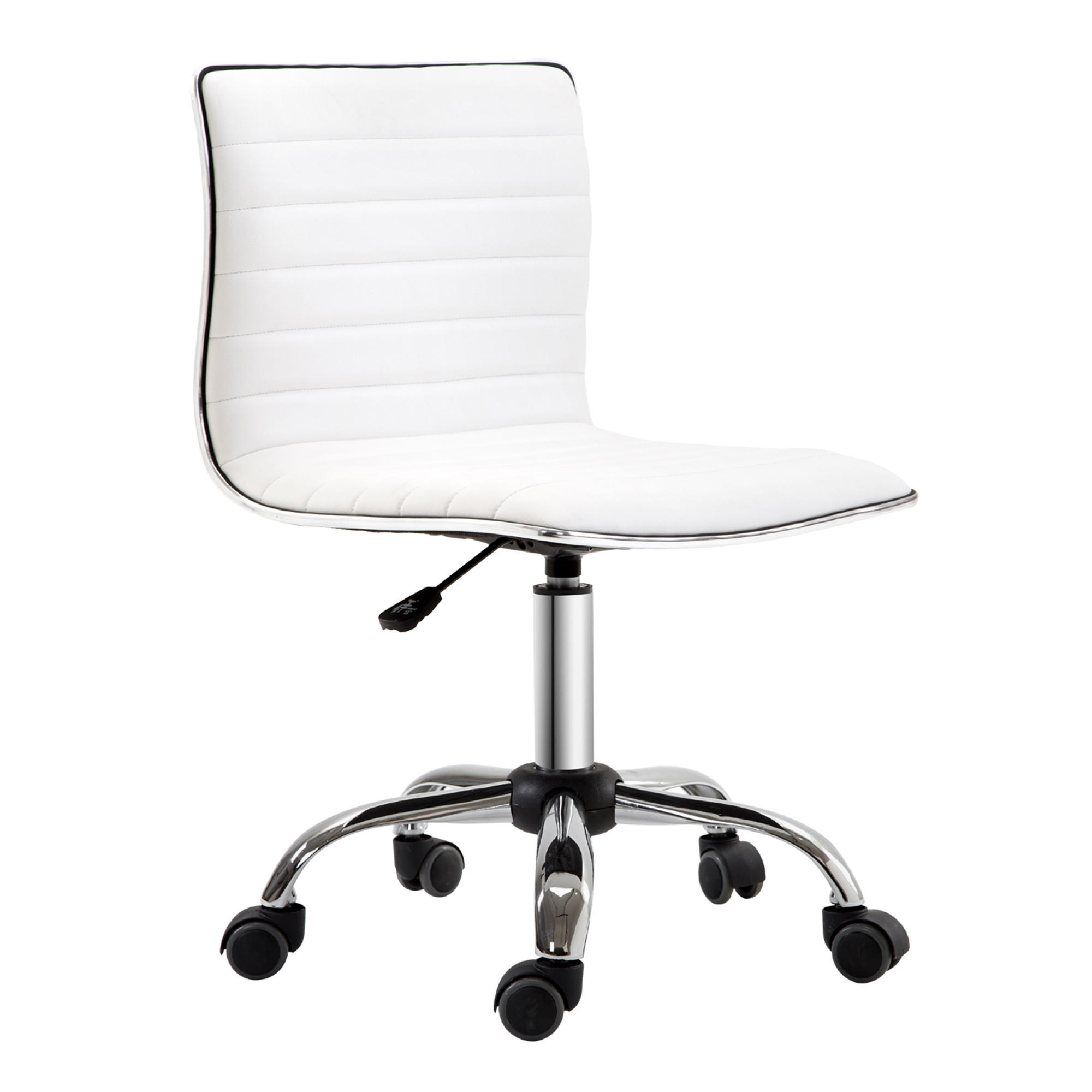 FRISEURSTUHL, Drehstuhl, Stahl PU, Weiß - Weiß, Metall (48/90/52cm) - HOMCOM