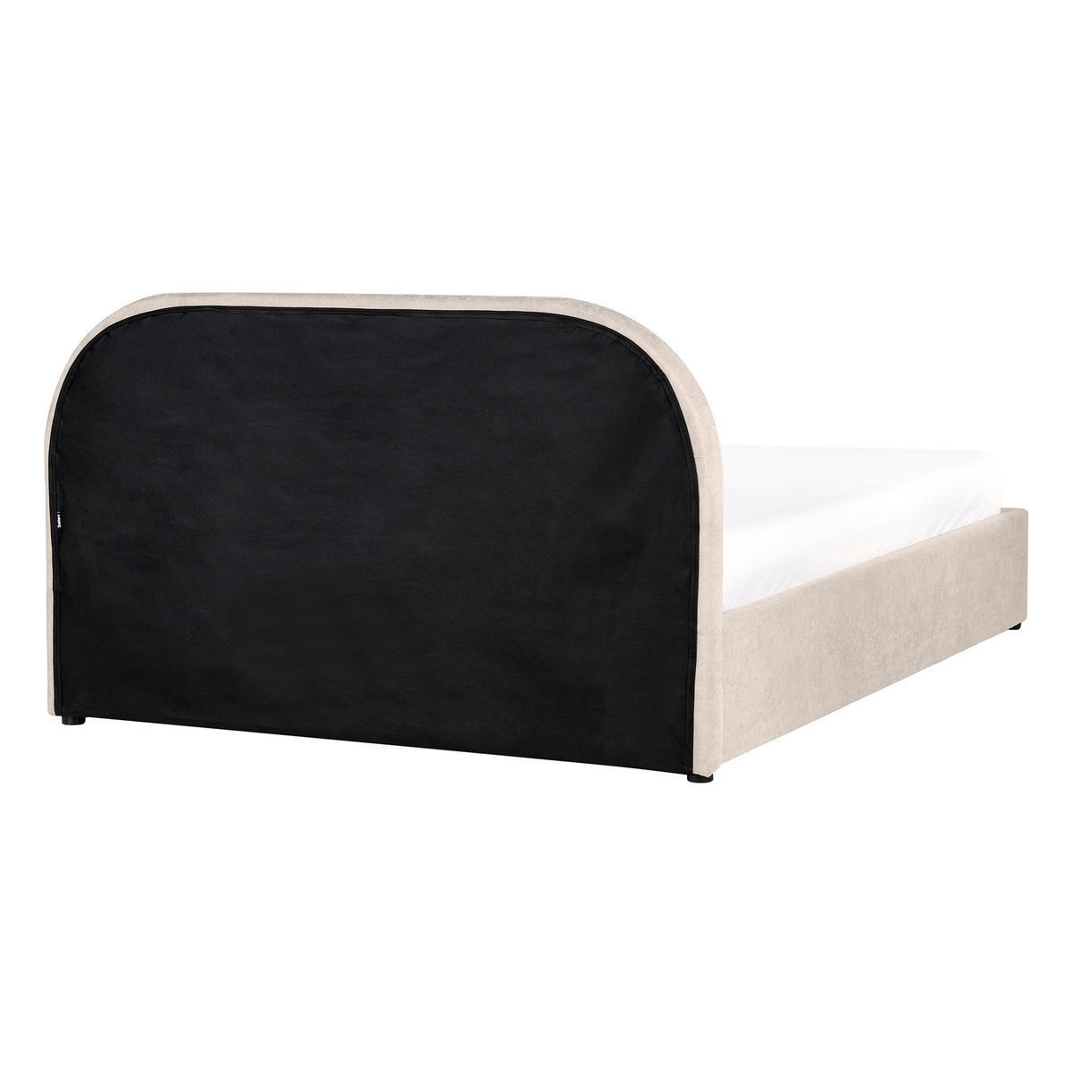 PAT cu spațiu de depozitare 140/200 șenilă bej deschis Quillien - bej, material textil (140/200cm) - Beliani