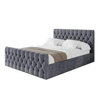 POLSTERBETT mit Bettkasten, Fußteil und Lattenrost, Boxbett mit Matratze H3/H4 - RENO-Z 120x200 Dunkelgrau - Dunkelgrau, Holzwerkstoff/Textil (120/200cm) - ALTDECOR