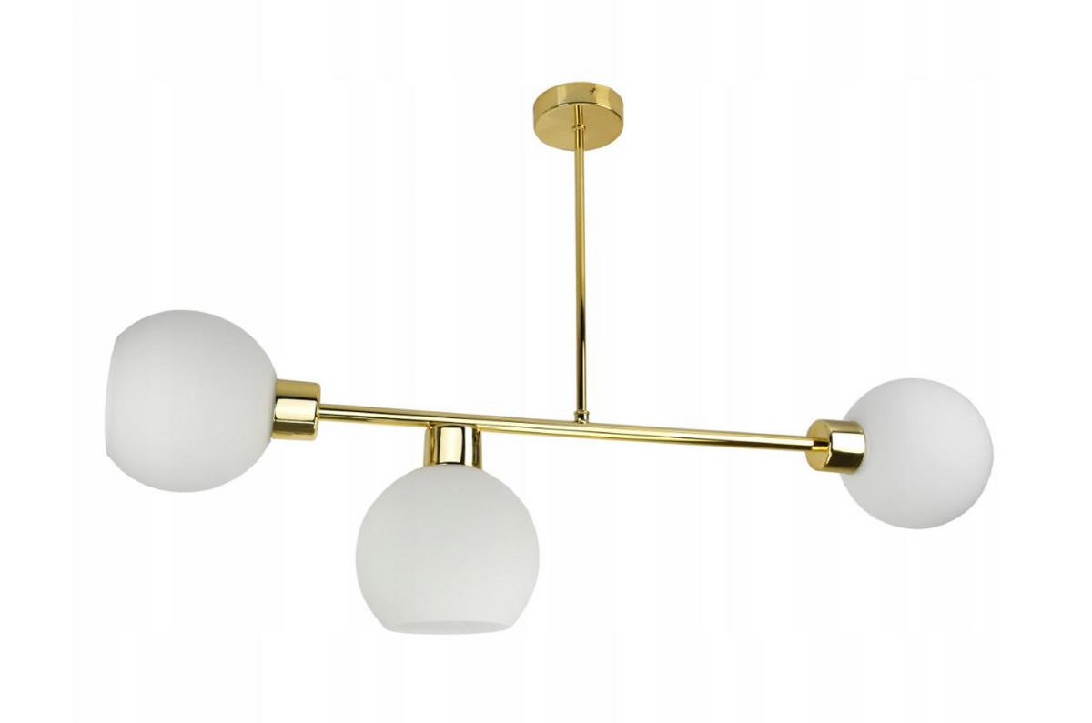 PENDELLEUCHTE GOLDGLAS - Goldfarben/Weiß, Glas/Metall (30/85/55cm) - kiki design