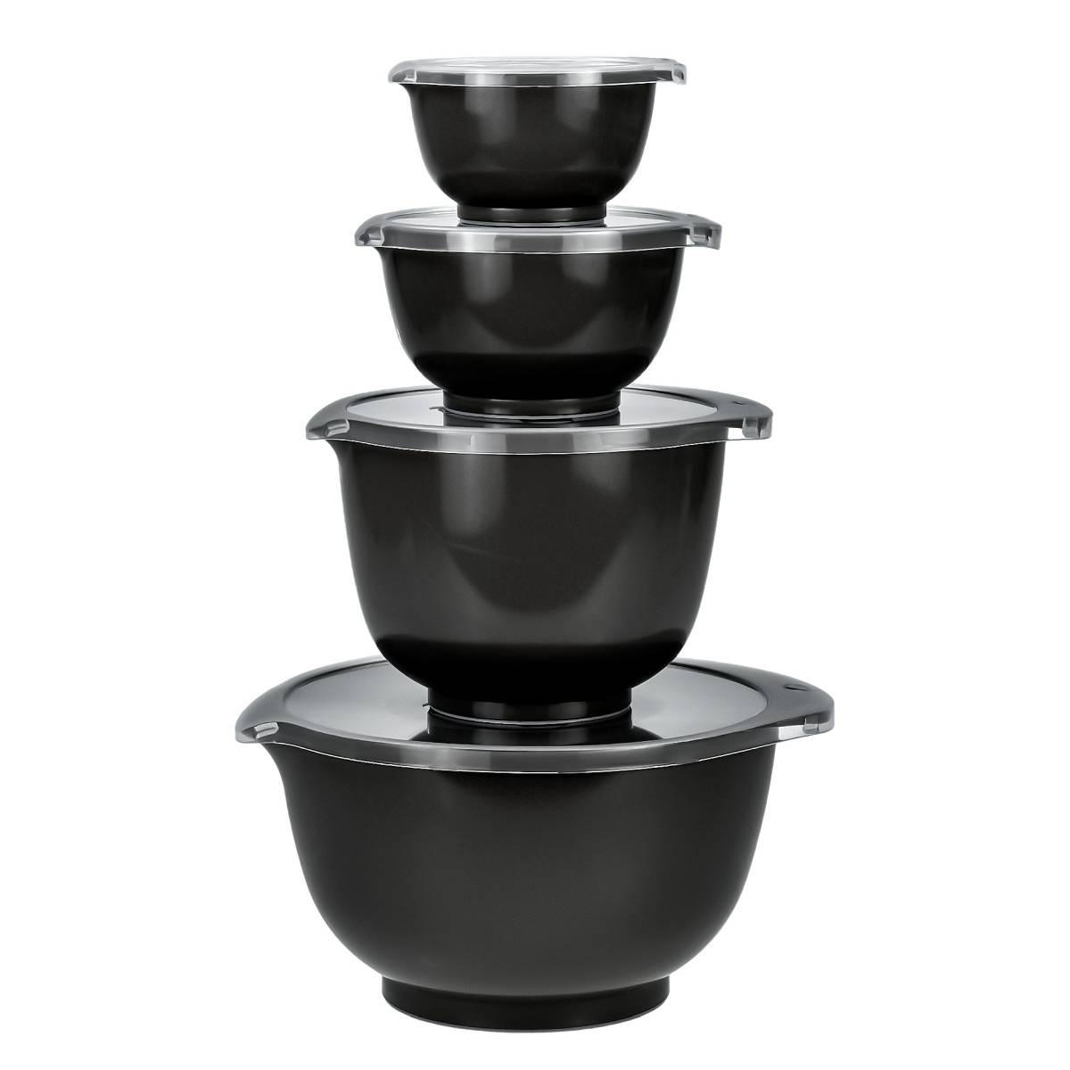 RÜHRSCHÜSSEL-SET Margrethe New schwarz (4tlg) - Schwarz, Kunststoff (21/15cm) - Rosti