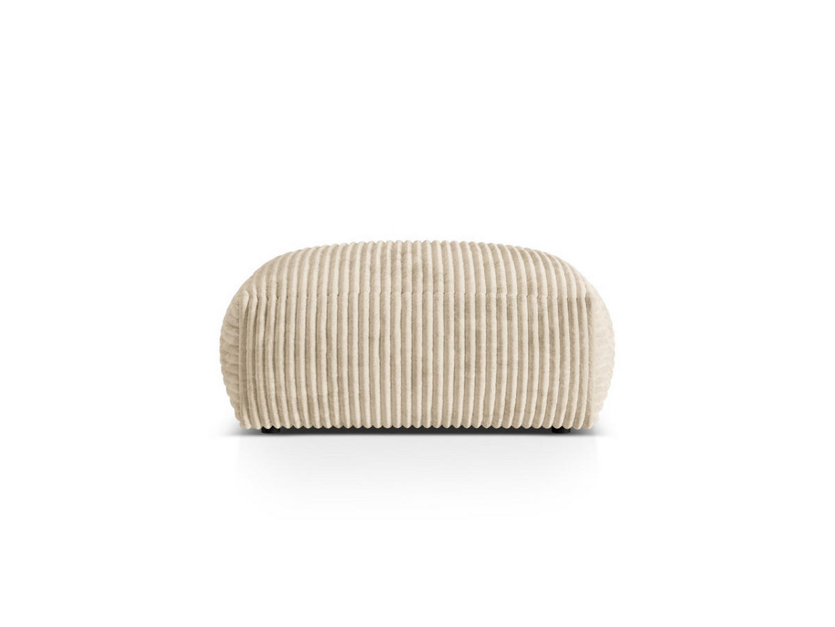POUF Martina aus Cord leichtes beige - Creme, Textil (106/44/106cm) - Micadoni