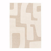 TEPPICH aus Wolle mit geometrischem Relief beige - Beige, Naturmaterialien (160/230cm) - AFK Living